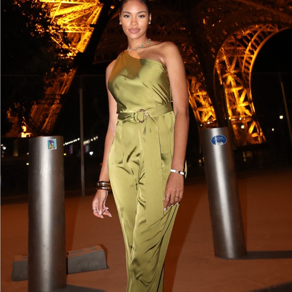 One piece olive green fashion set